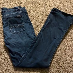 Blue straight leg jeans. 7 for all man kind.